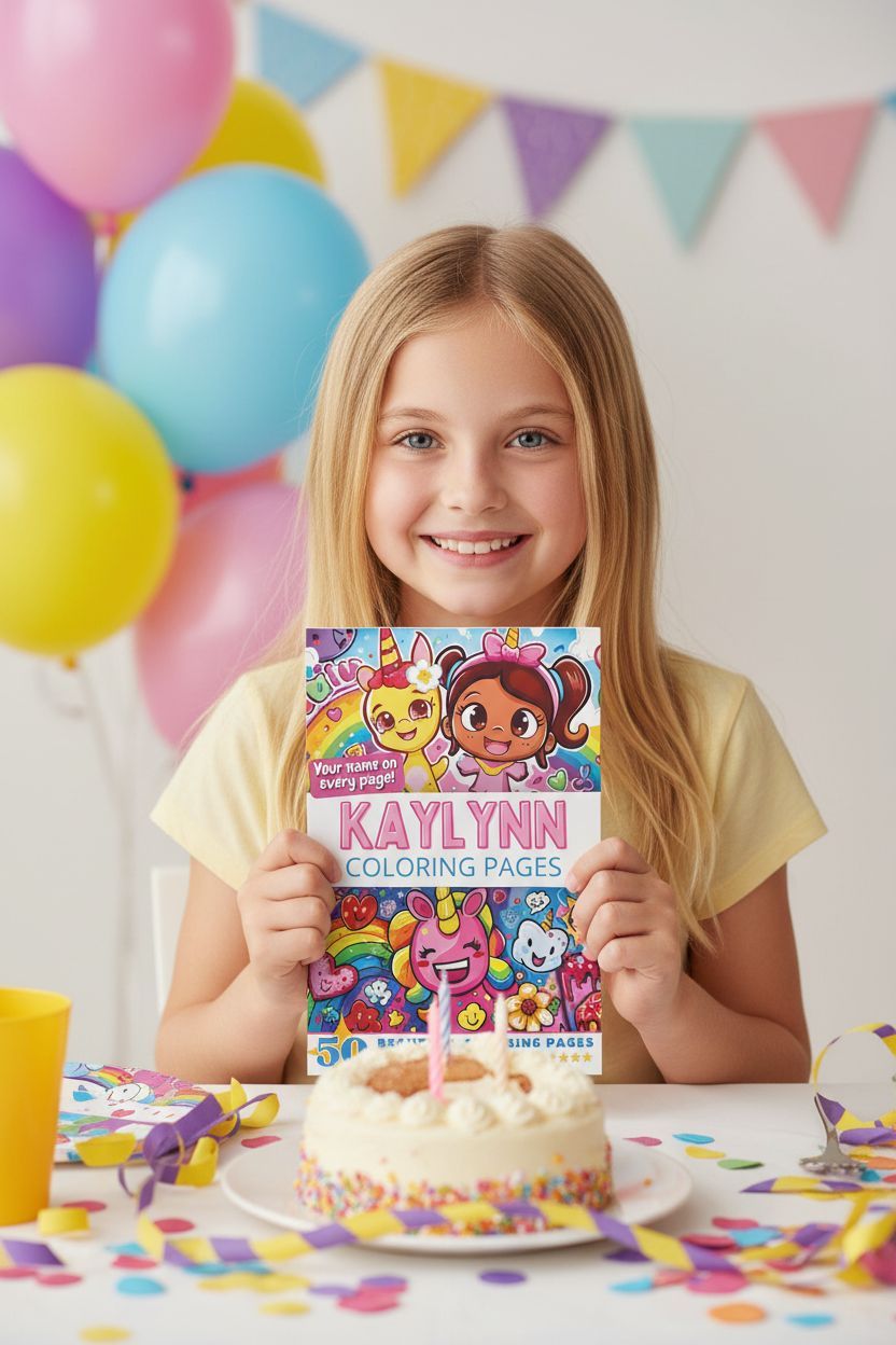 Kaylynn coloring book in use