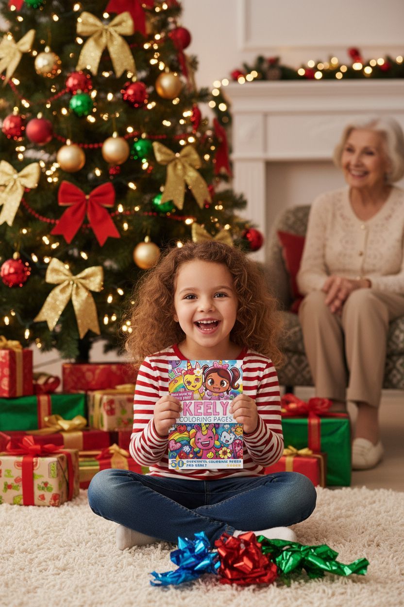 Keely Christmas coloring pages gift