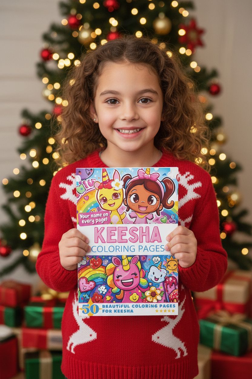Keesha Christmas coloring pages gift