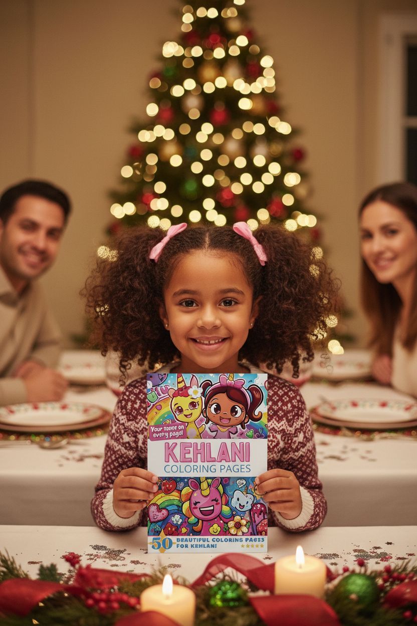 Kehlani Christmas coloring pages gift