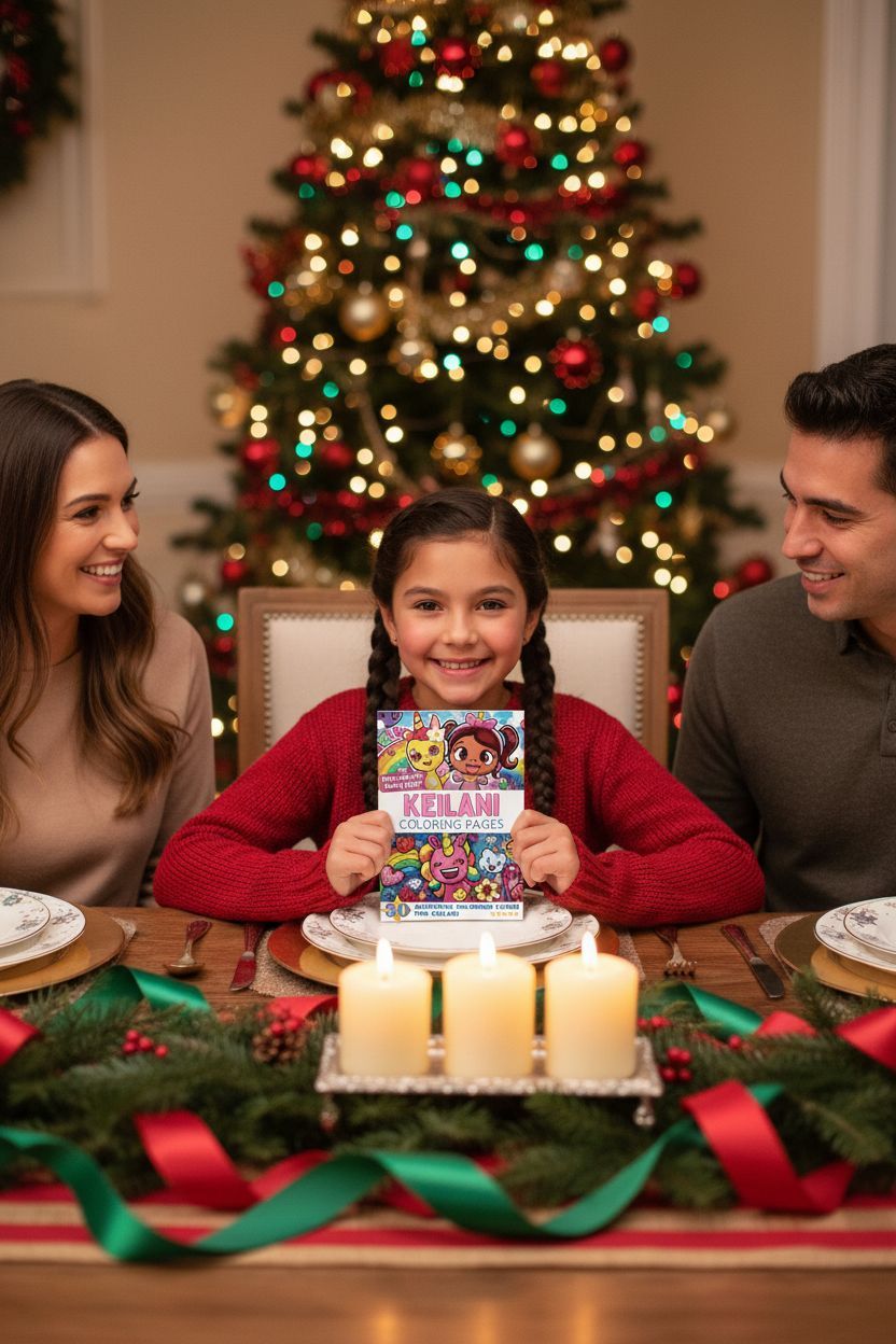 Keilani Christmas coloring pages gift