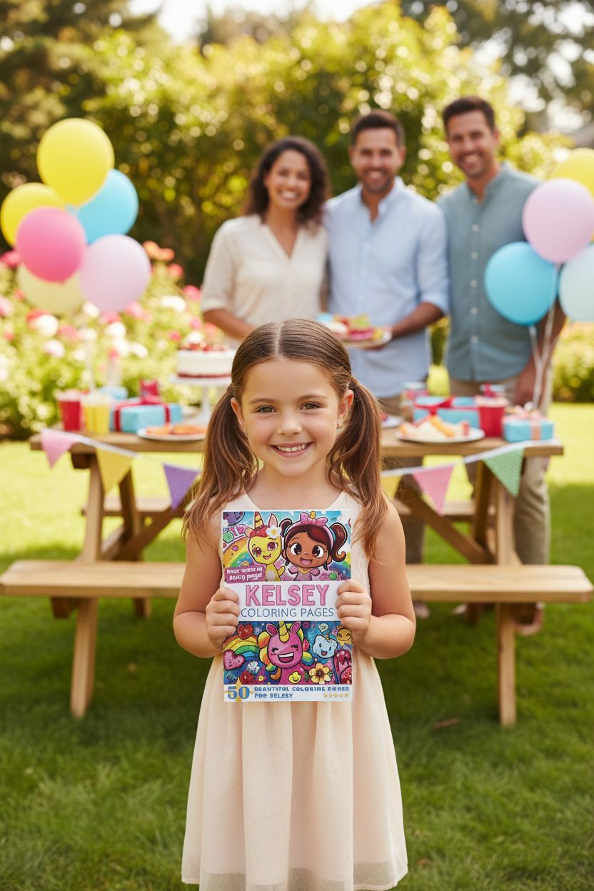 Kelsey coloring book in use