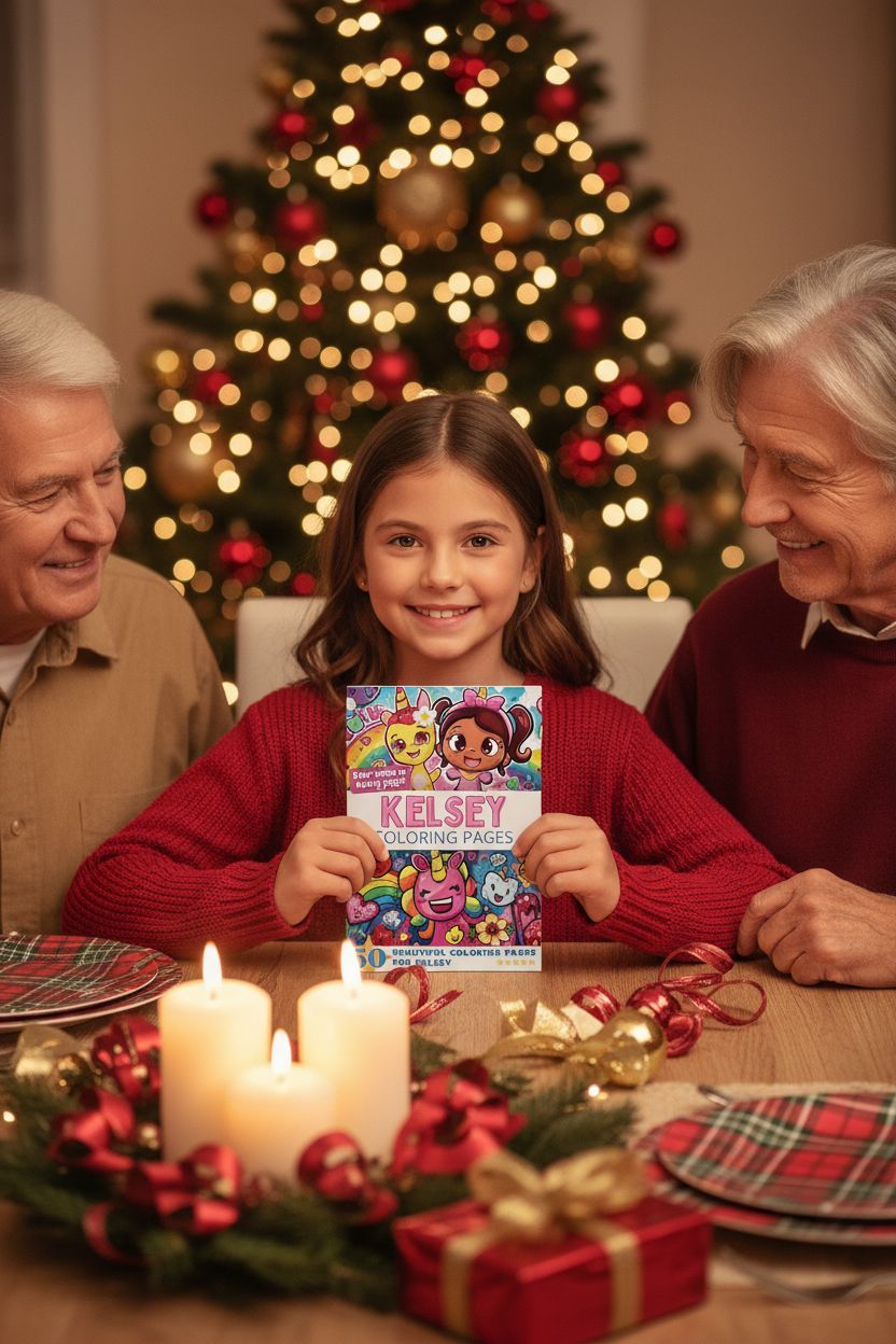 Kelsey Christmas coloring pages gift