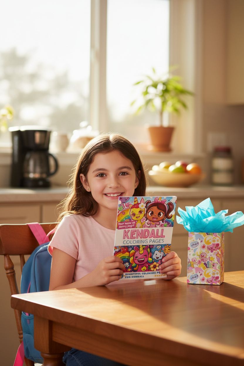 Kendall coloring book in use