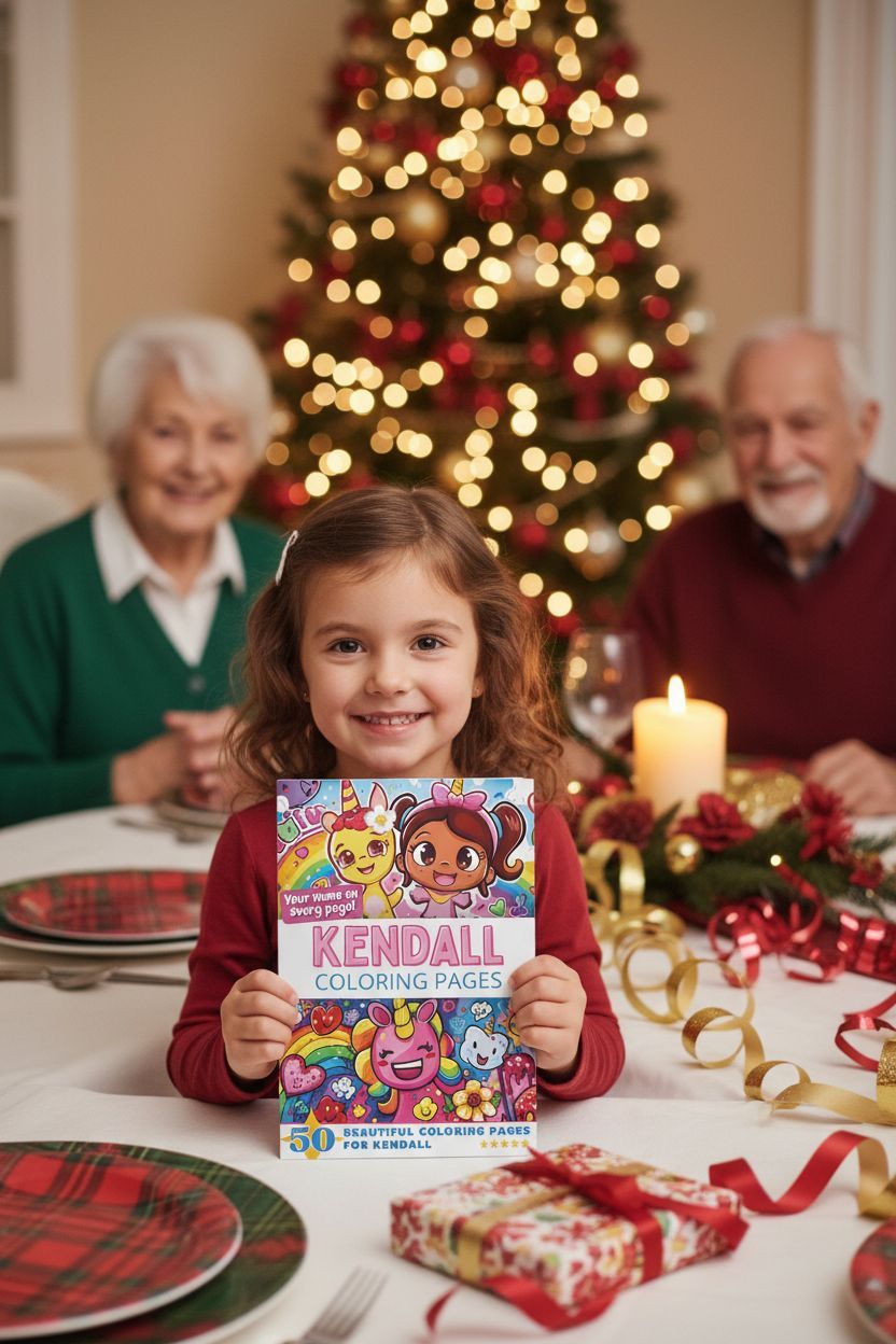 Kendall Christmas coloring pages gift