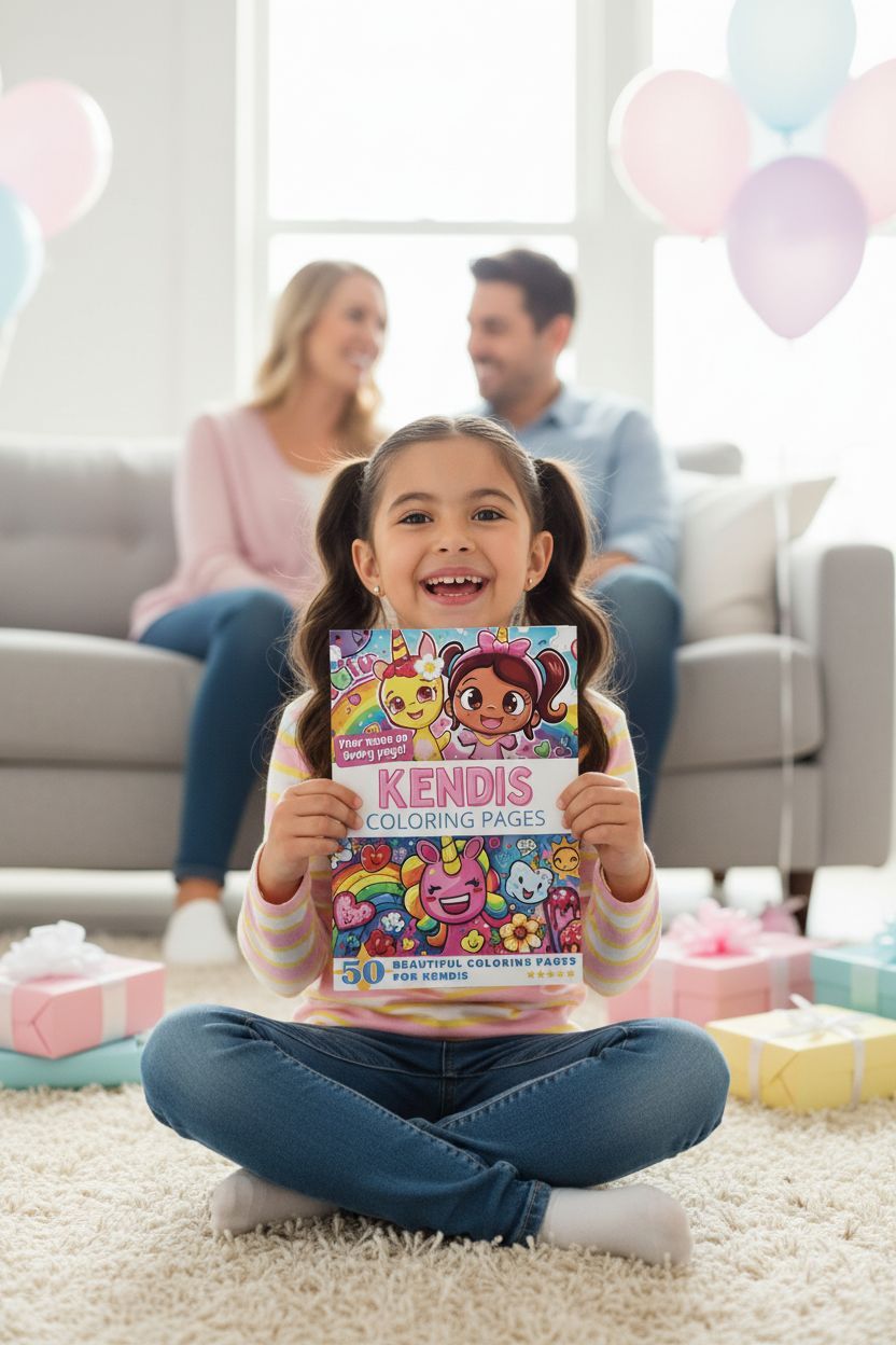 Kendis coloring book in use