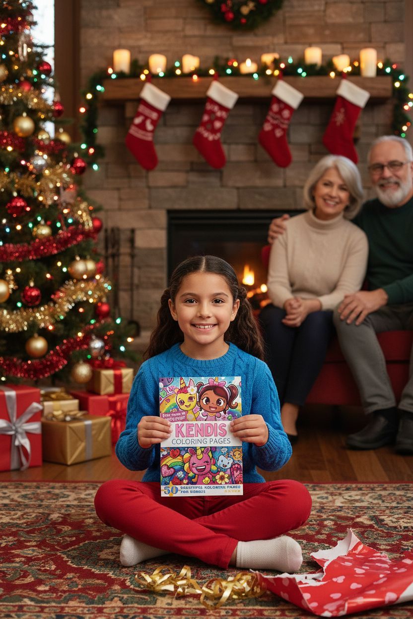 Kendis Christmas coloring pages gift