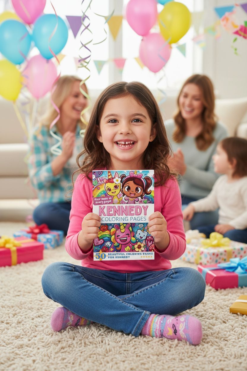 Kennedy coloring book in use