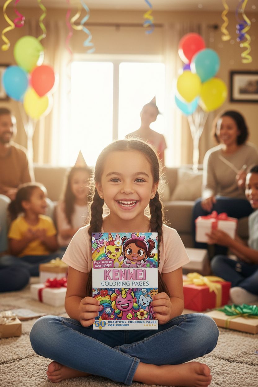 Kenwei coloring book in use