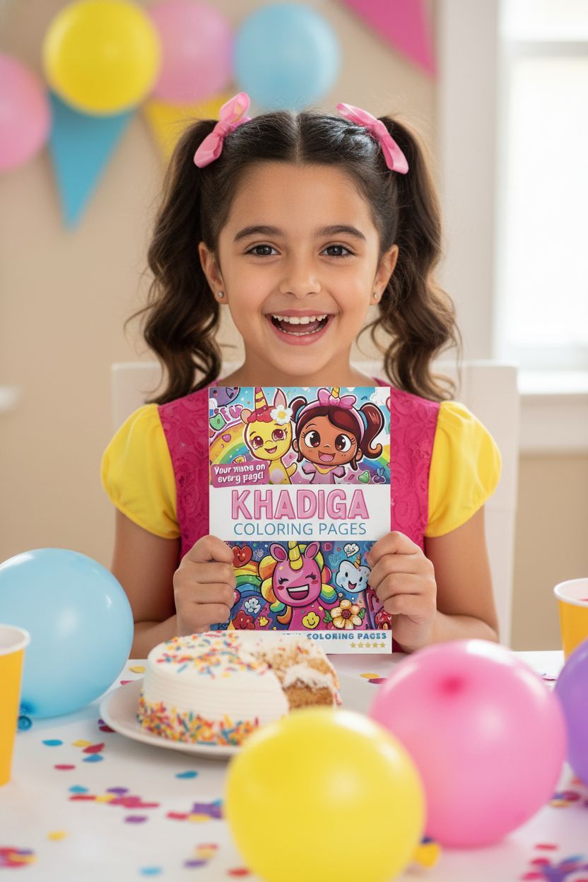 Khadiga coloring book in use