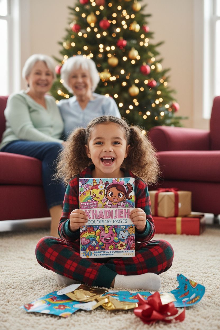Khadijeh Christmas coloring pages gift