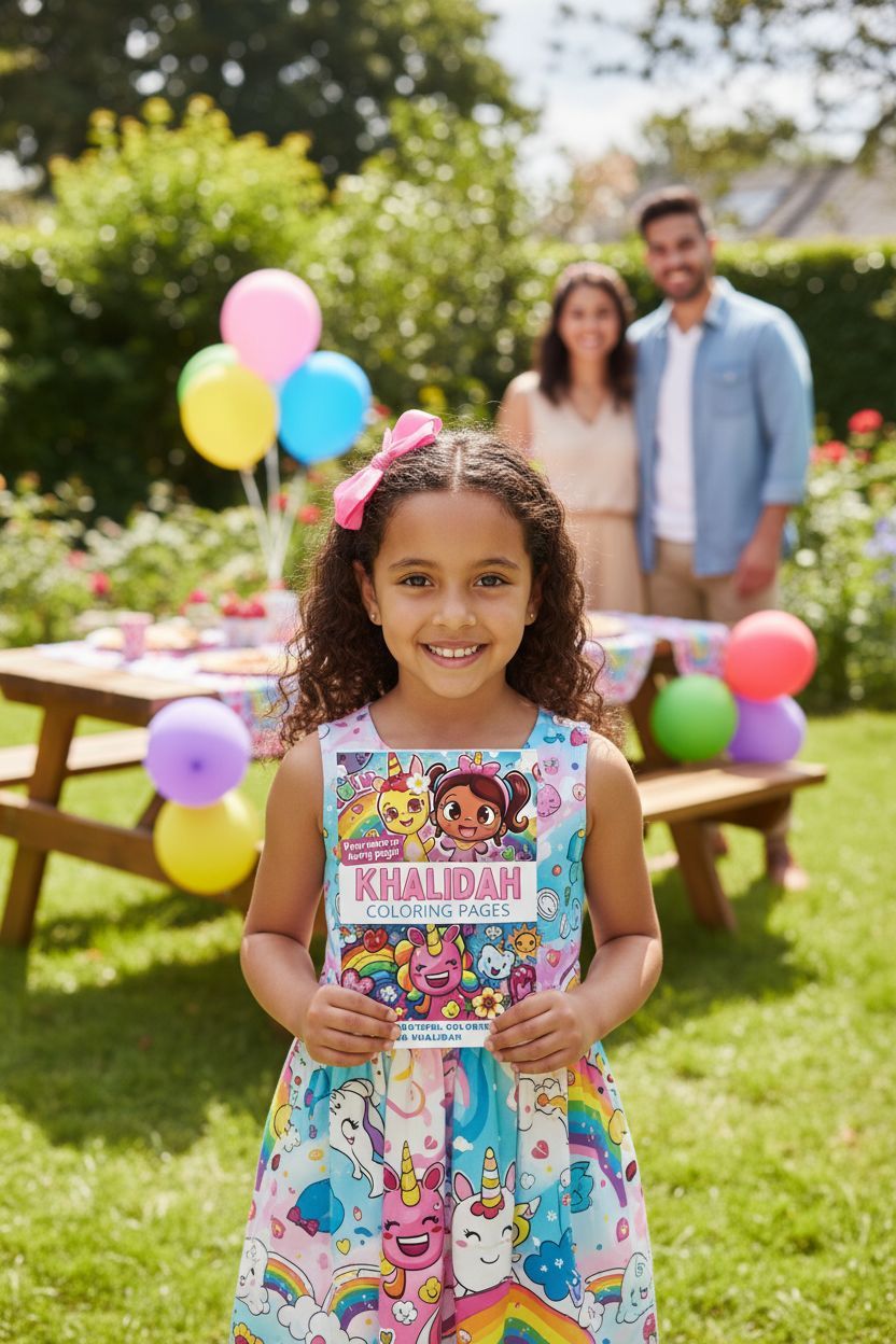 Khalidah coloring book in use