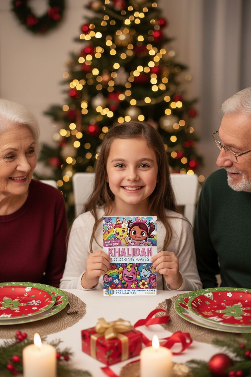Khalidah Christmas coloring pages gift