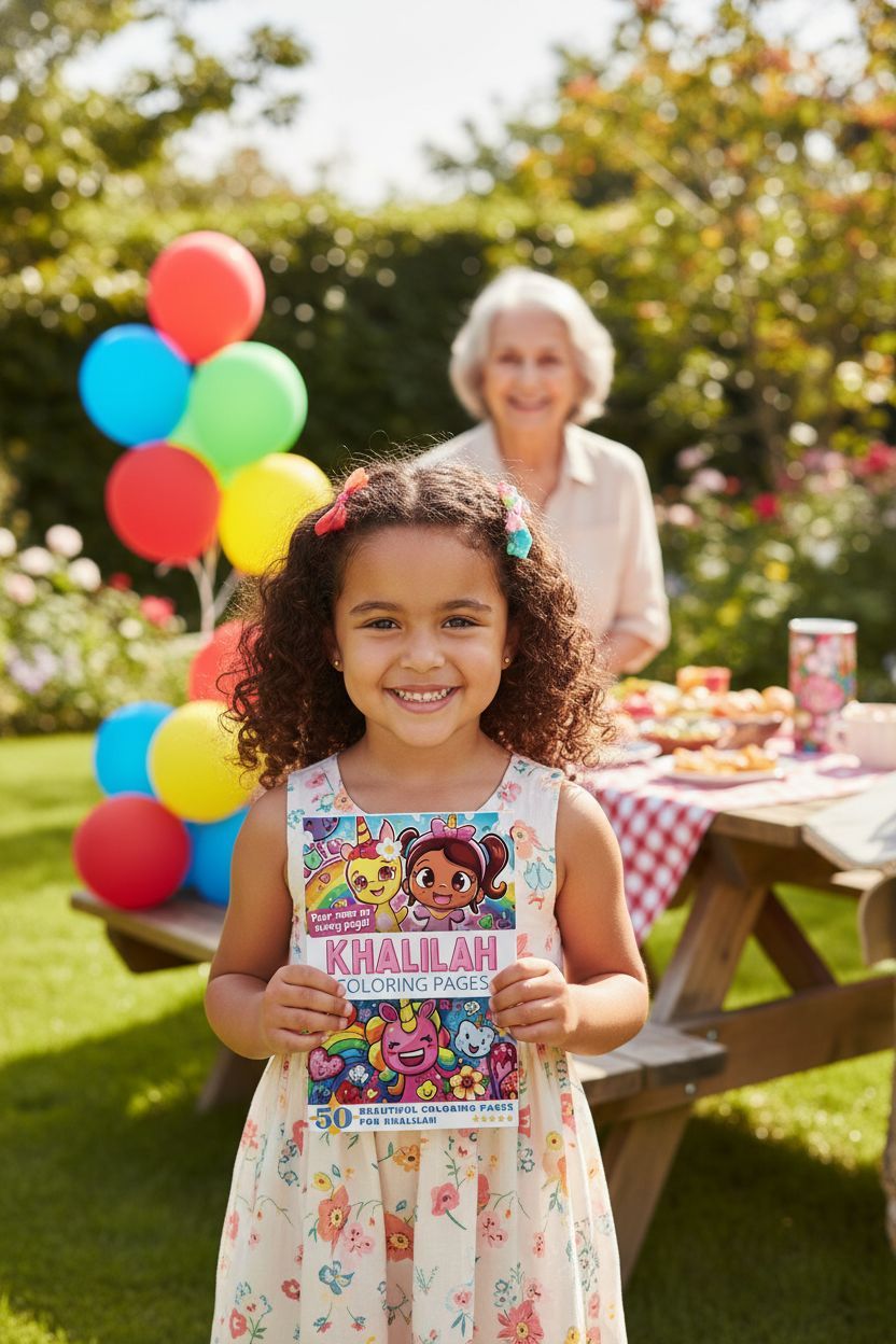 Khalilah coloring book in use