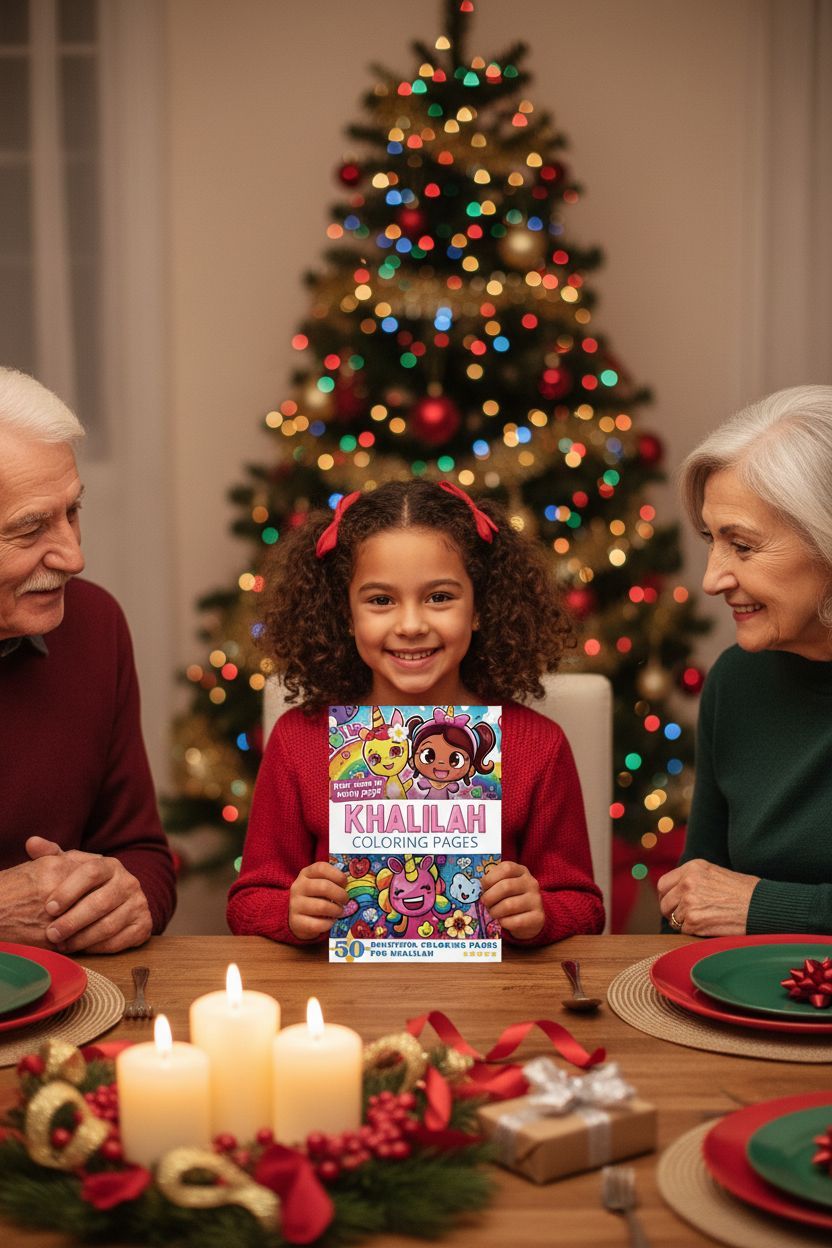 Khalilah Christmas coloring pages gift