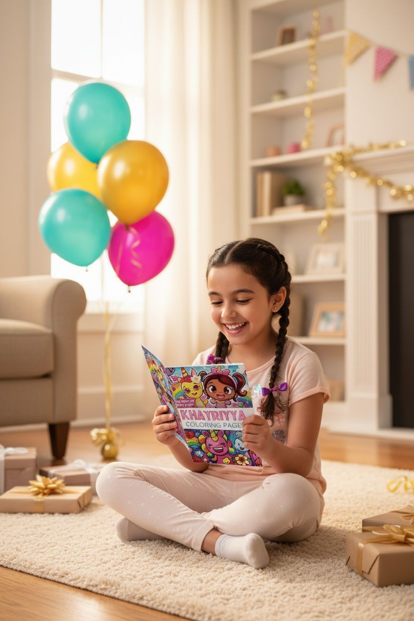 Khayriyya coloring book in use