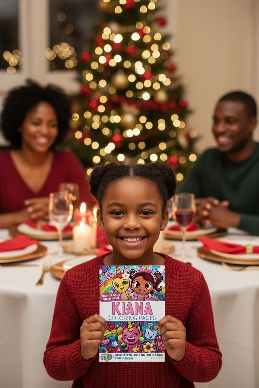Kiana Christmas coloring pages gift