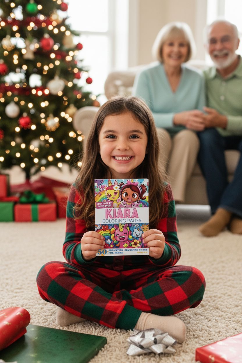 Kiara Christmas coloring pages gift
