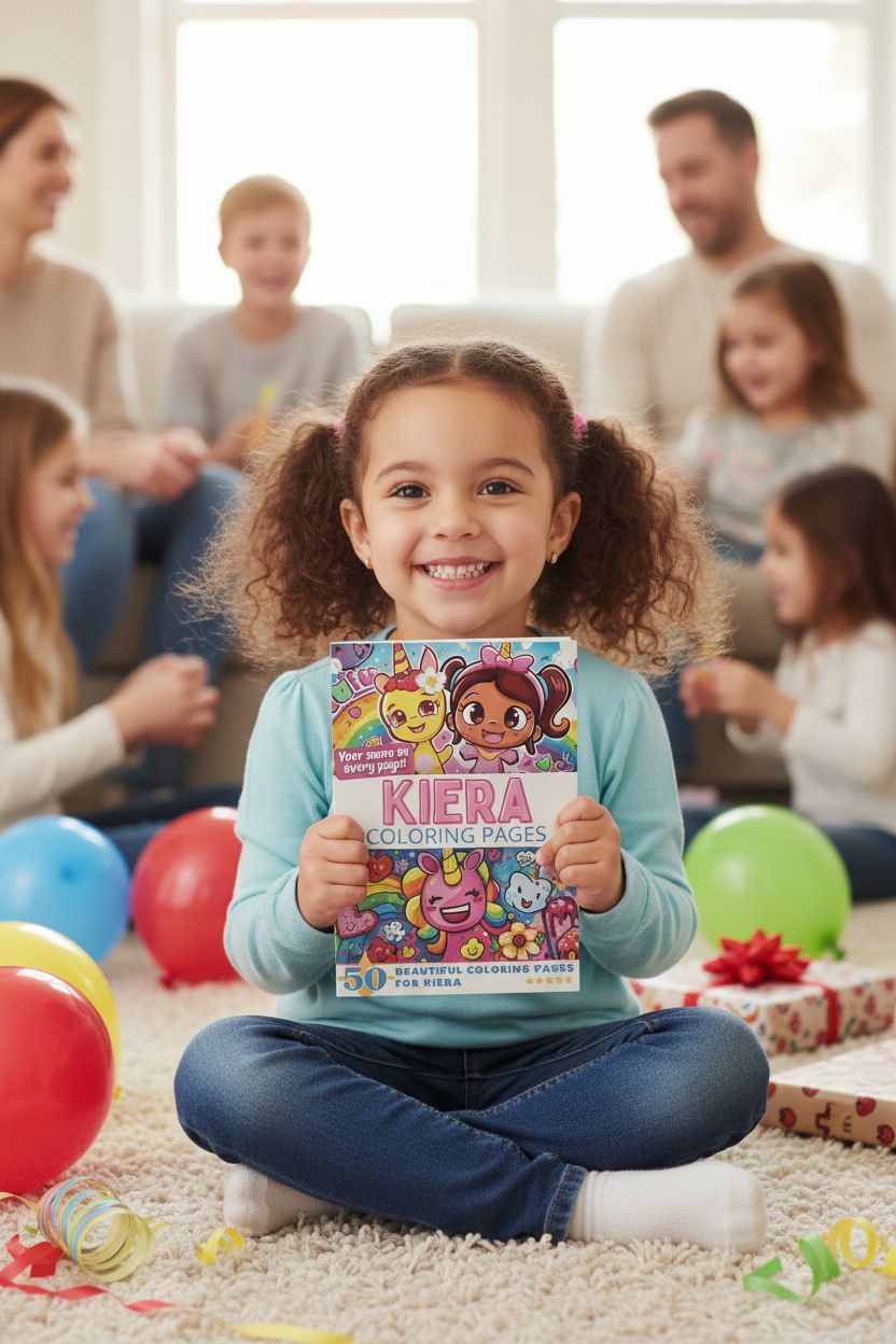 Kiera coloring book in use