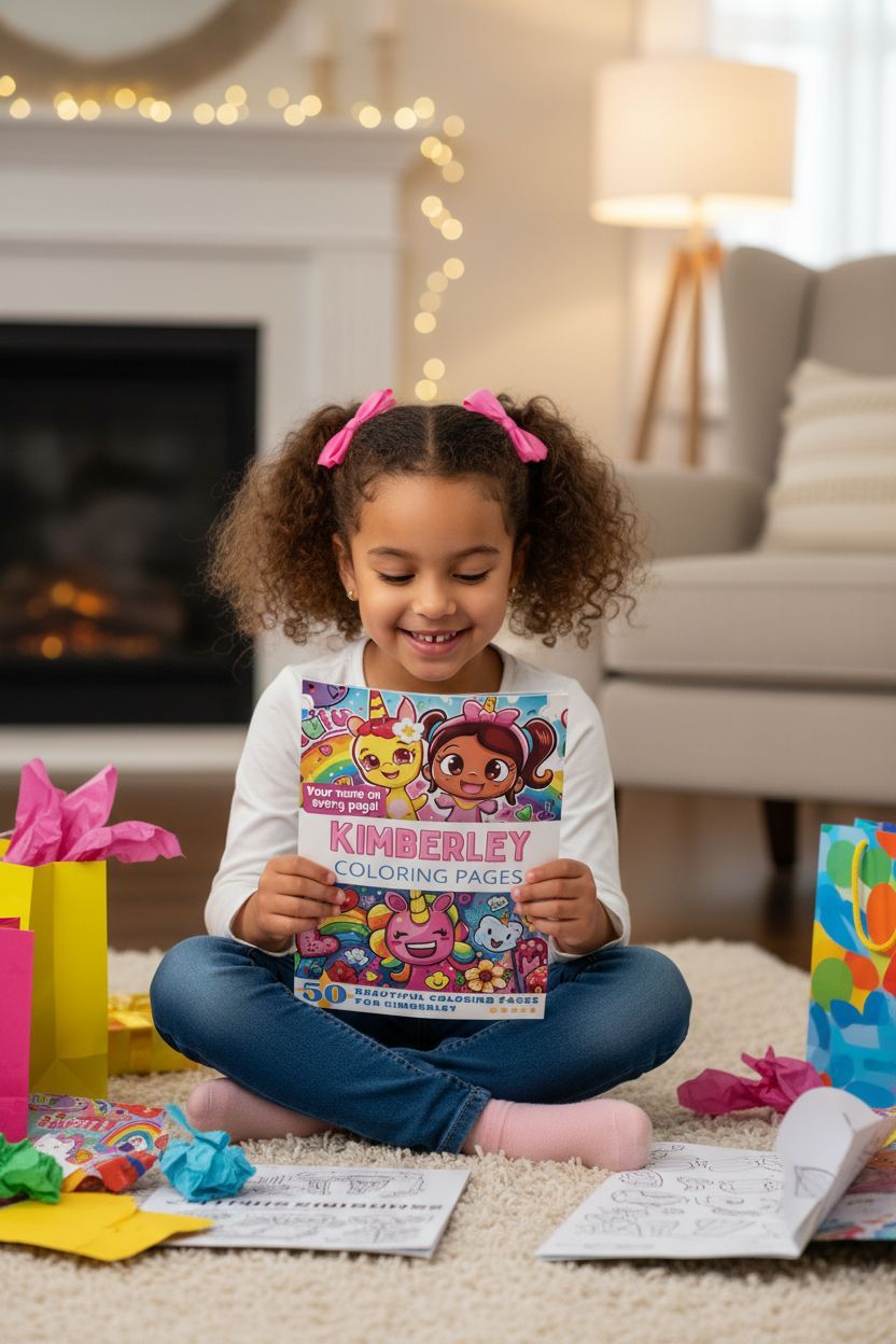 Kimberley coloring book in use