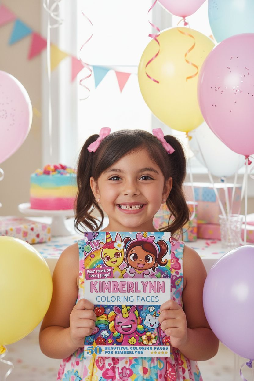 Kimberlynn coloring book in use