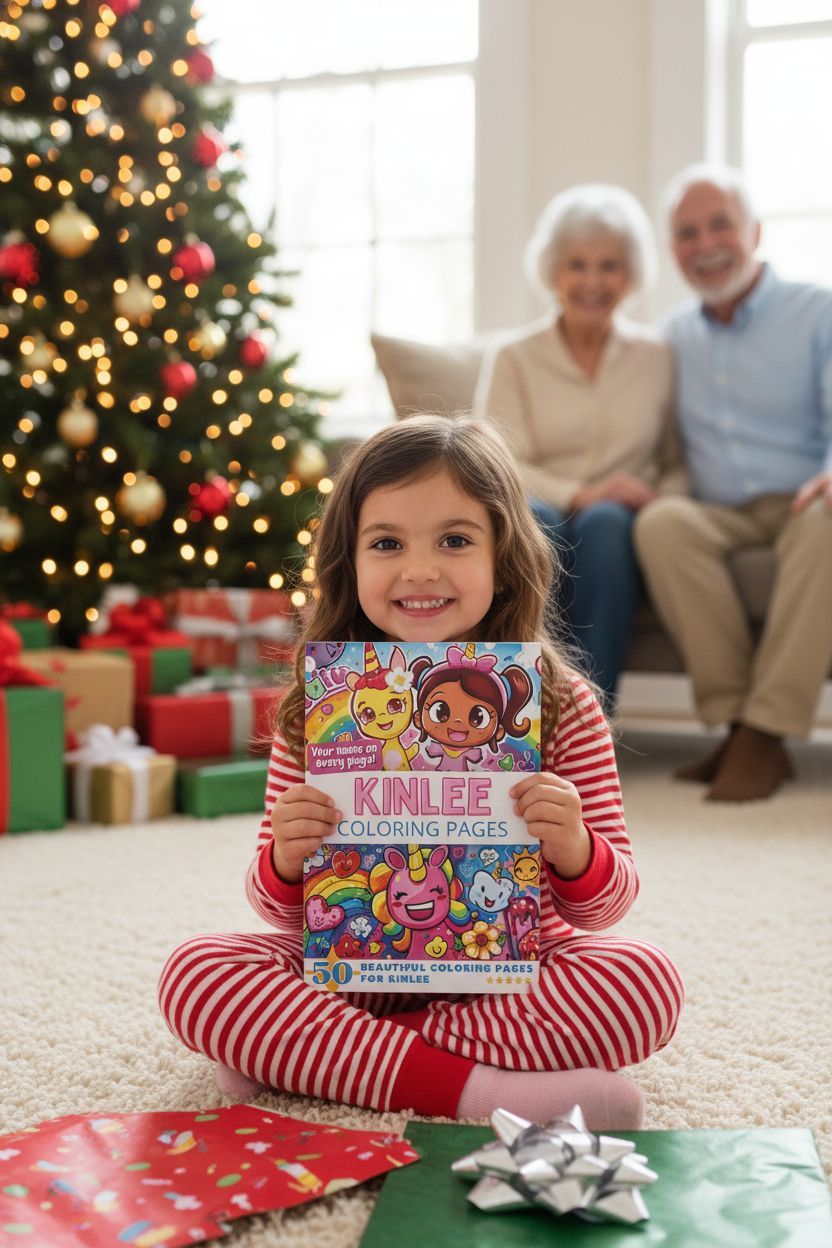 Kinlee Christmas coloring pages gift