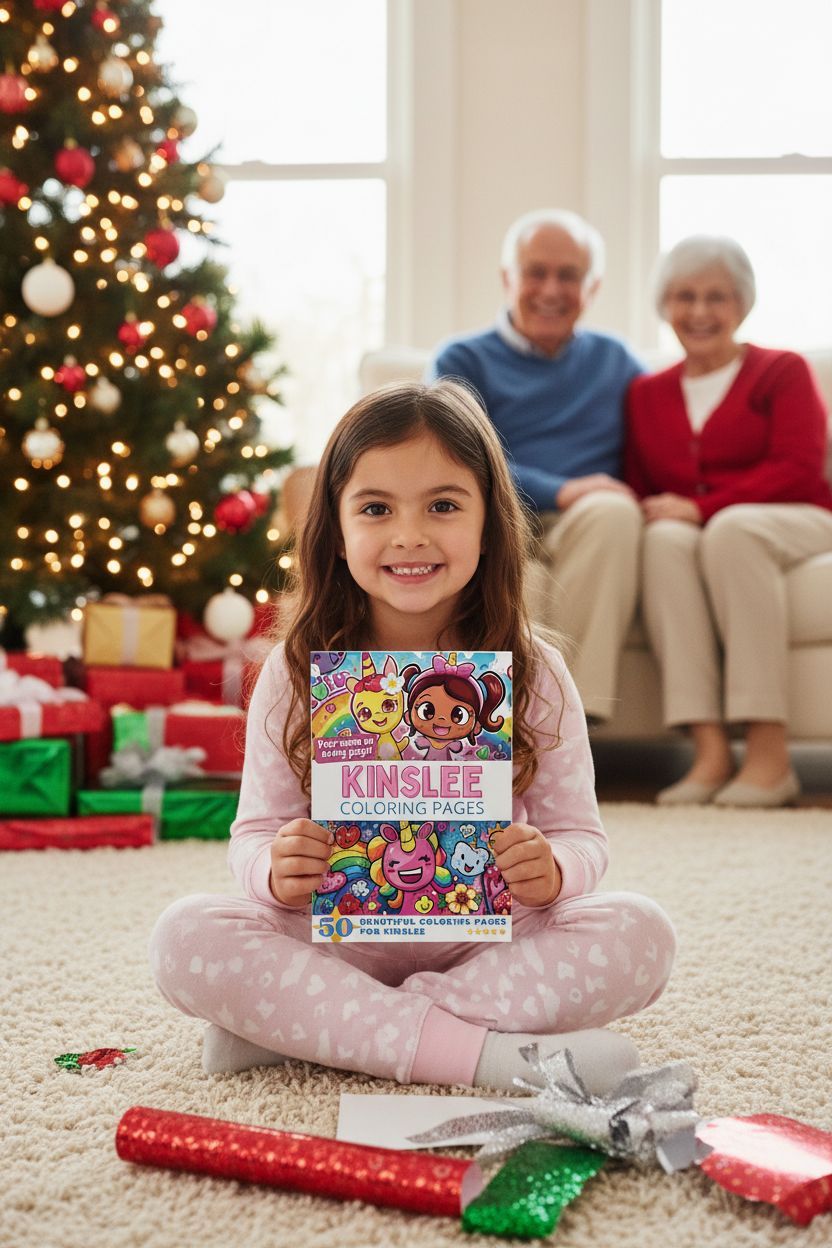 Kinslee Christmas coloring pages gift