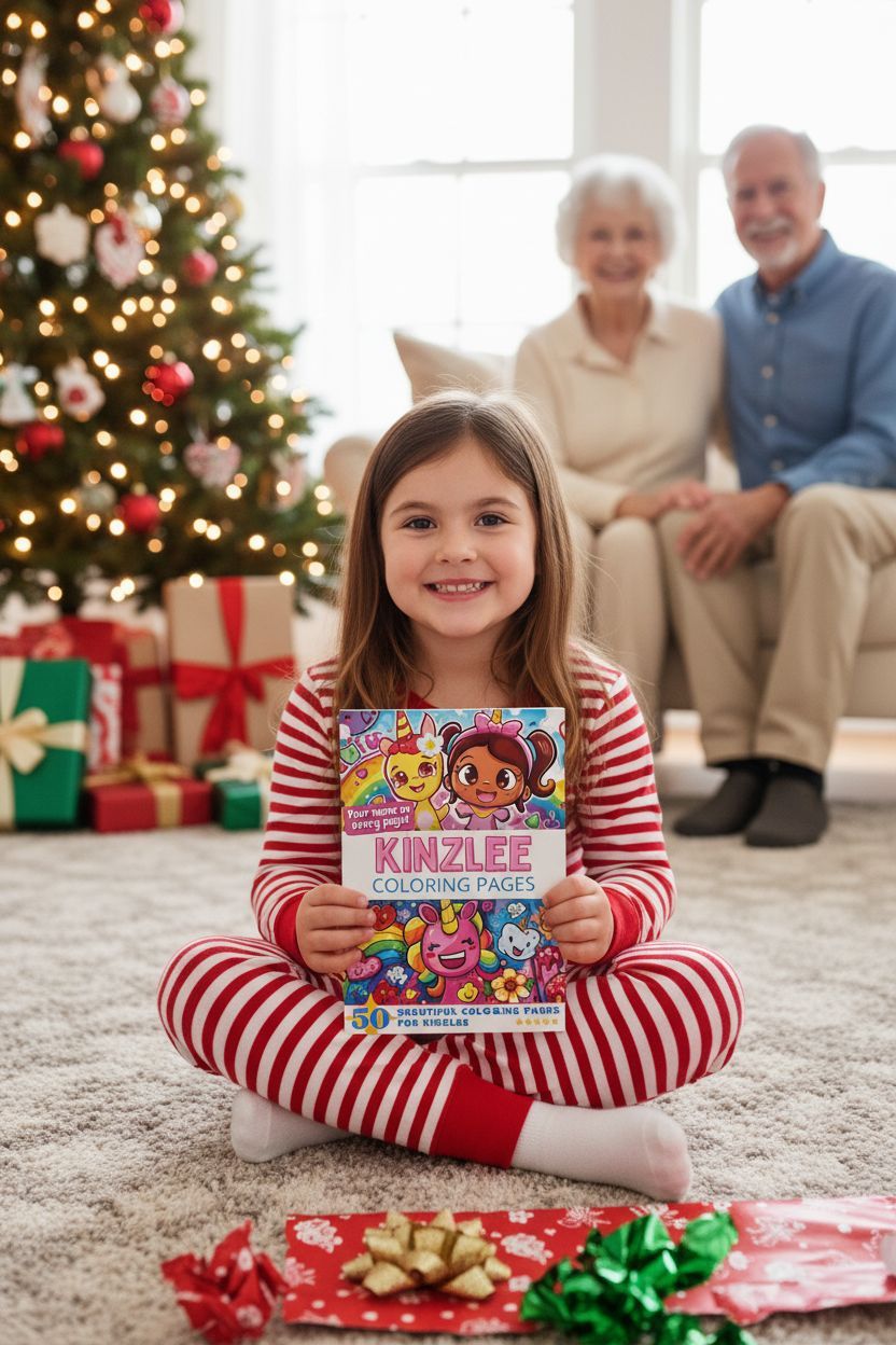 Kinzlee Christmas coloring pages gift