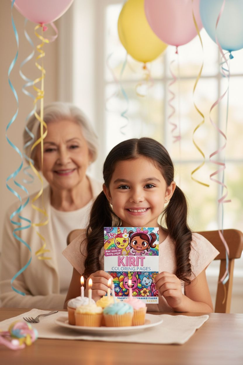 Kirit coloring book in use