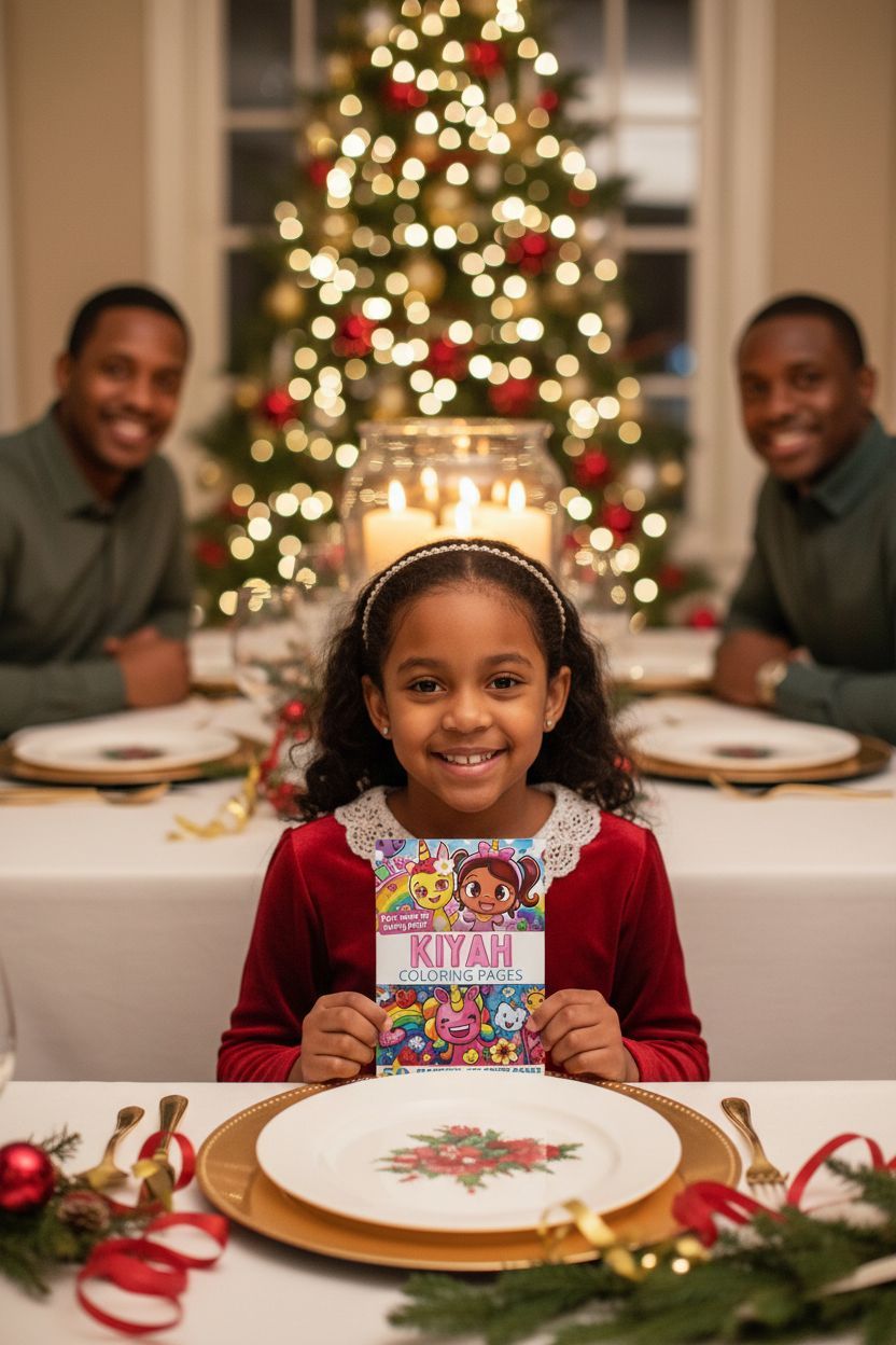 Kiyah Christmas coloring pages gift