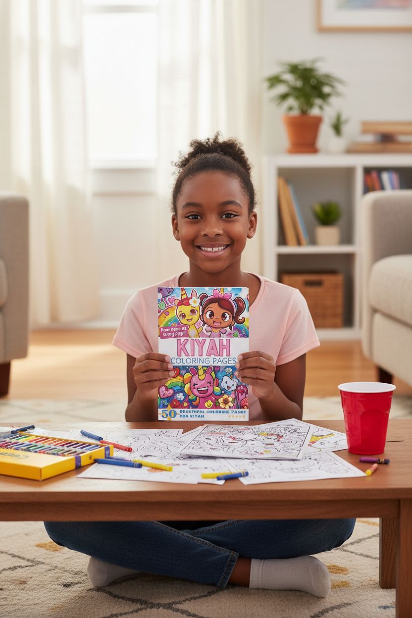Kiyah personal coloring pages