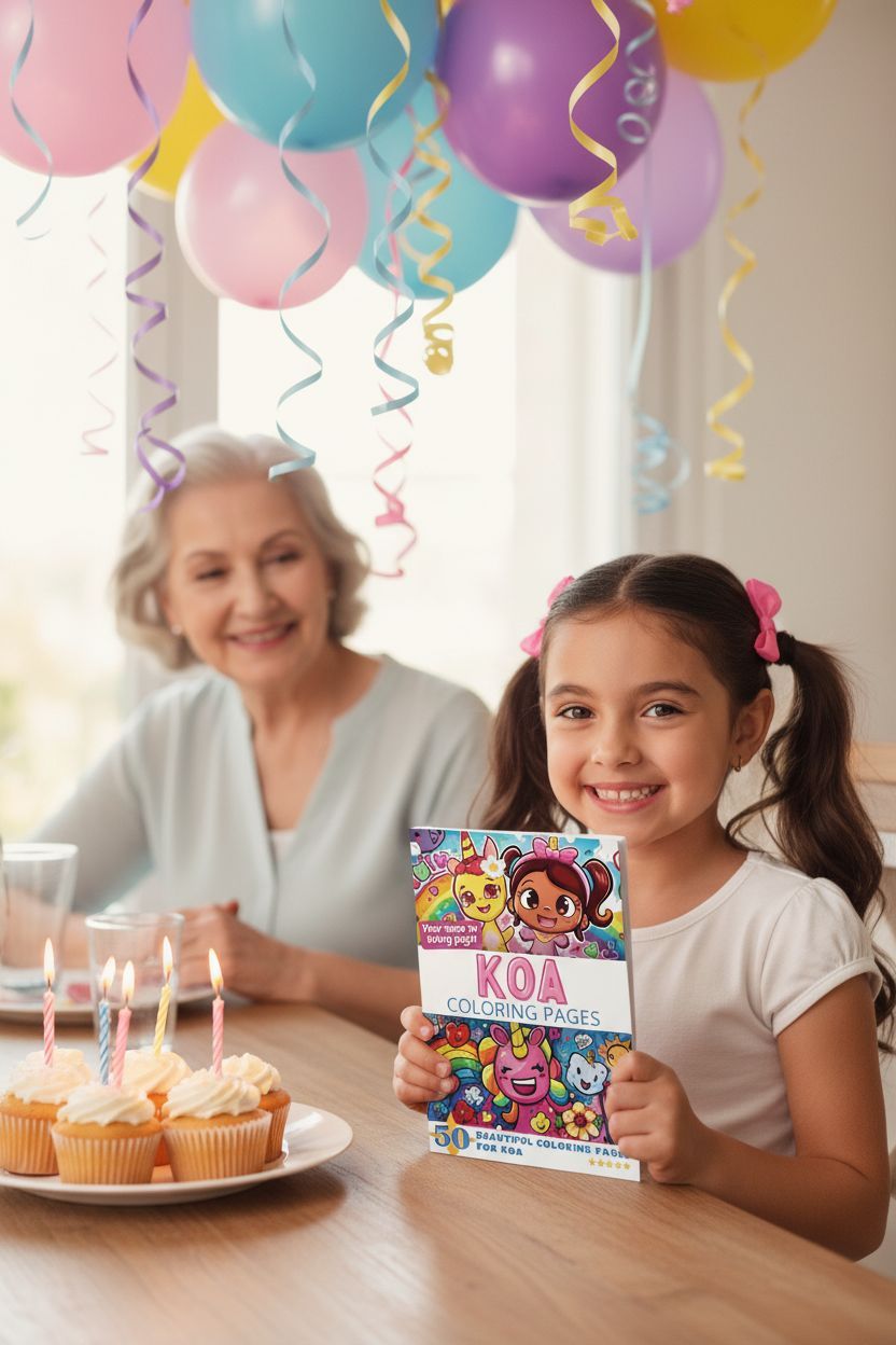 Koa coloring book in use