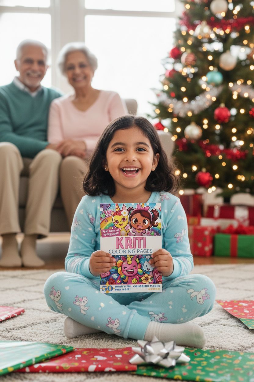 Kriti Christmas coloring pages gift