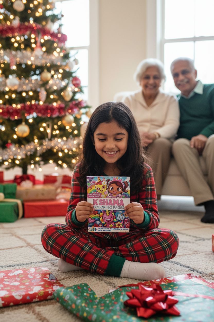 Kshama Christmas coloring pages gift