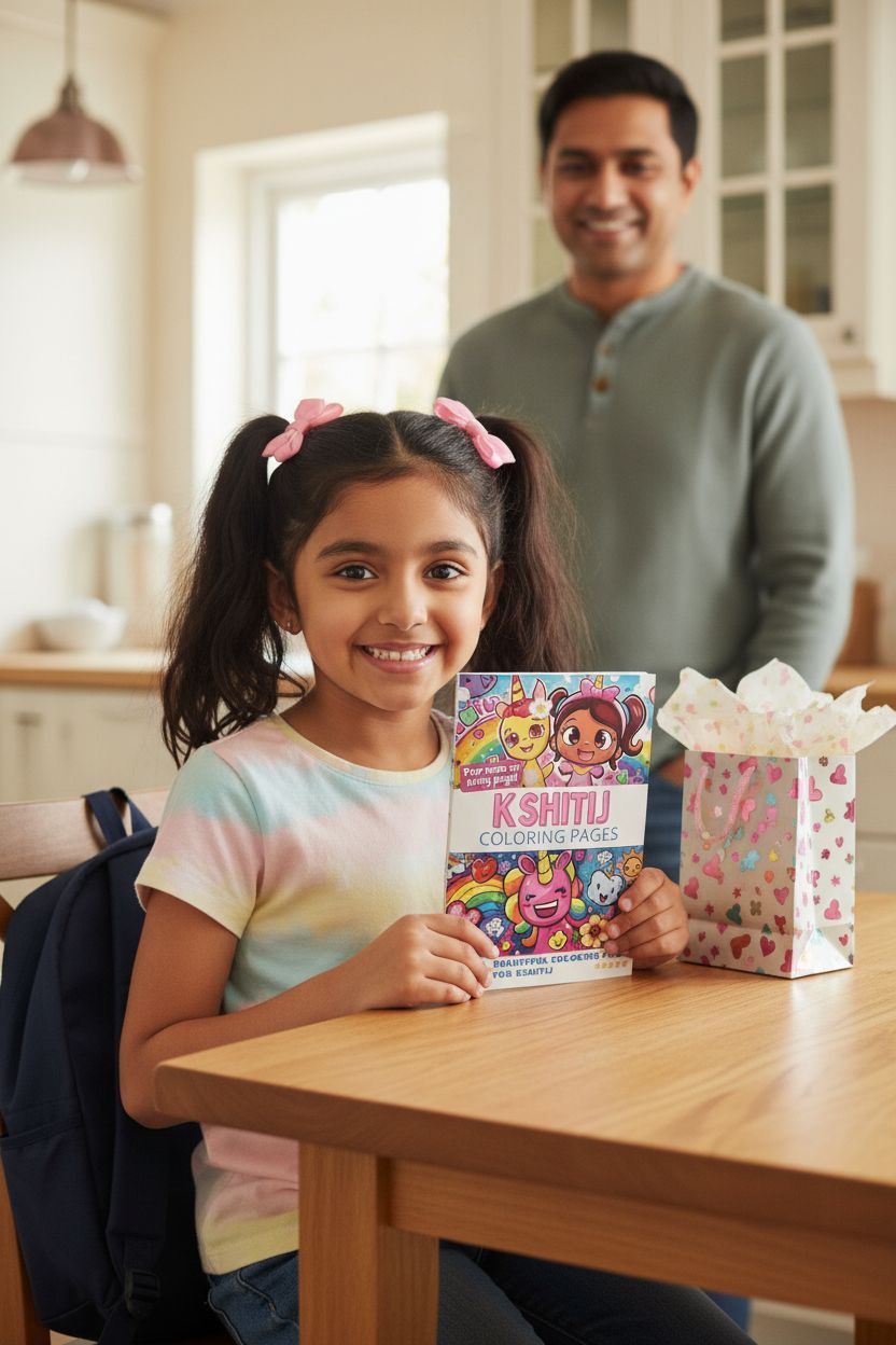 Kshitij coloring book in use