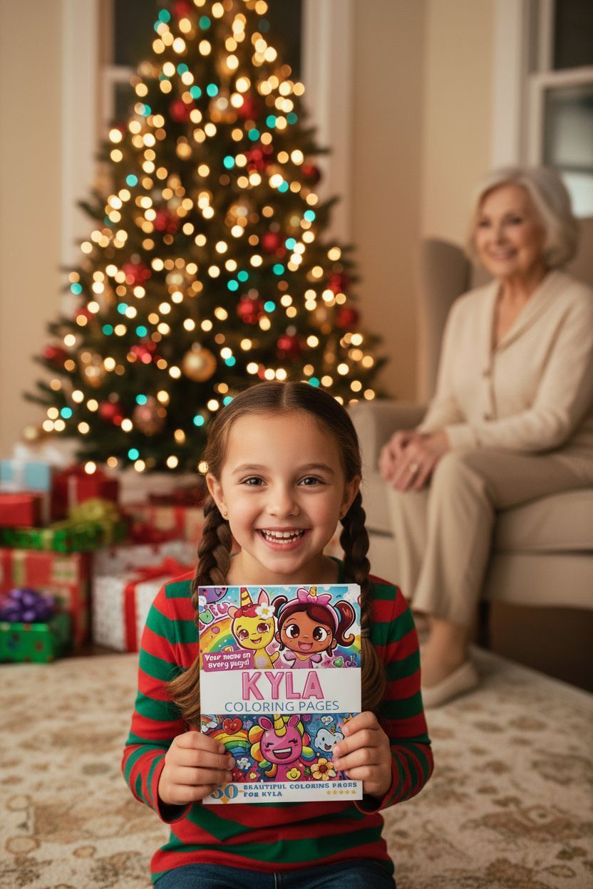 Kyla Christmas coloring pages gift