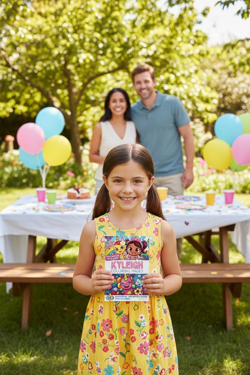 Kyleigh coloring book in use