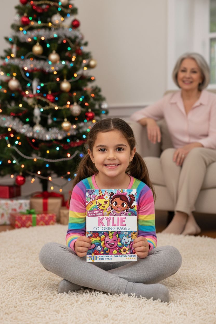 Kylie Christmas coloring pages gift
