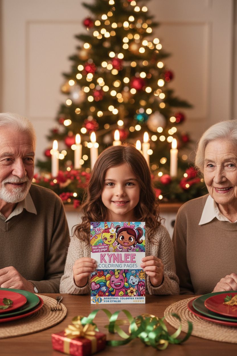 Kynlee Christmas coloring pages gift
