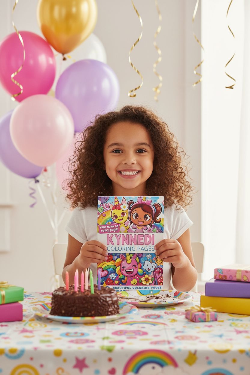 Kynnedi coloring book in use