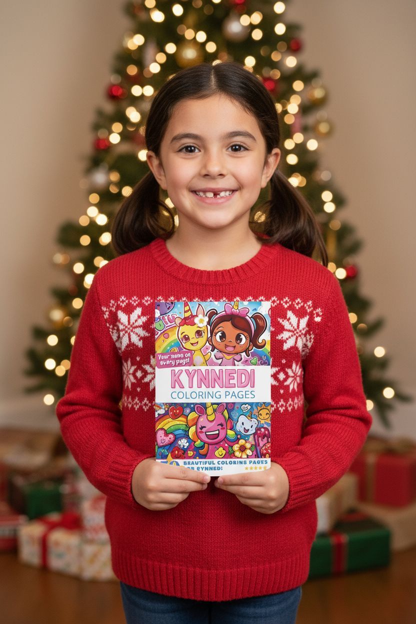 Kynnedi Christmas coloring pages gift