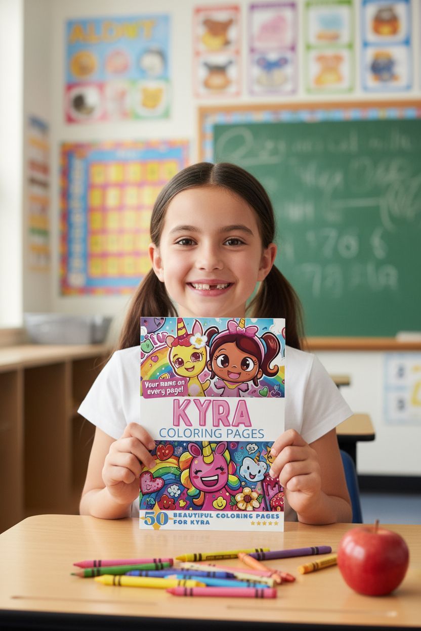 Kyra personal coloring pages