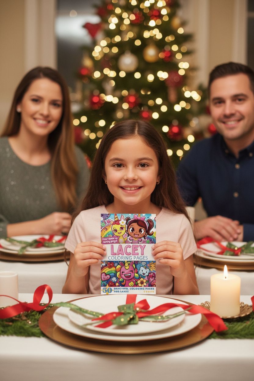 Lacey Christmas coloring pages gift