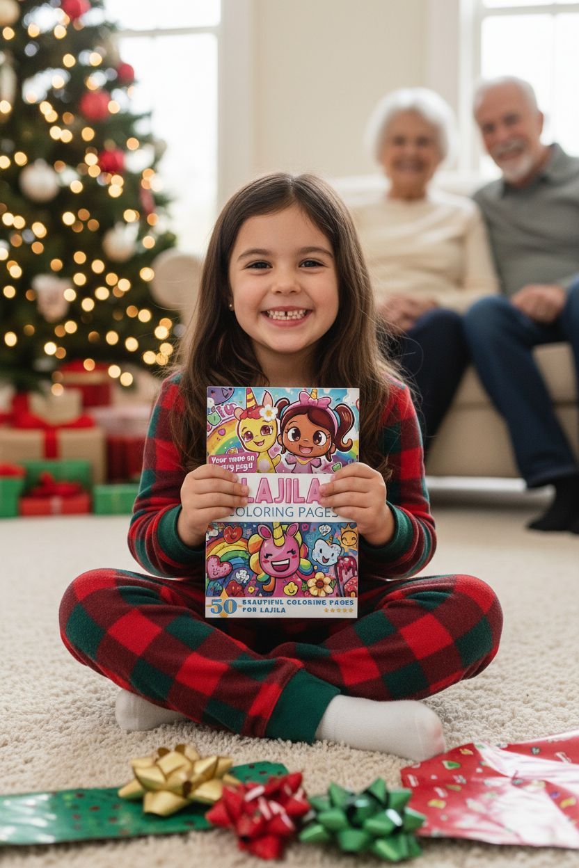 Lajila Christmas coloring pages gift