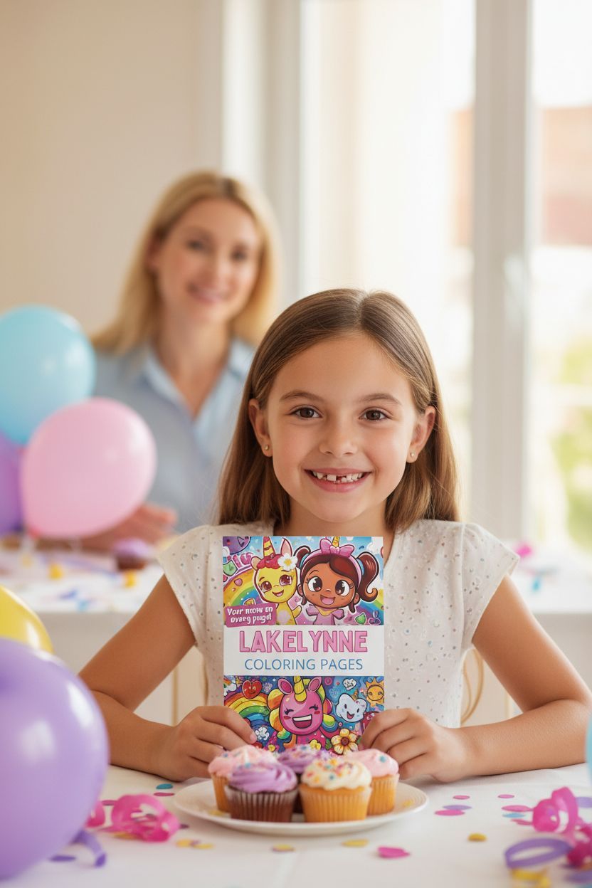 Lakelynne coloring book in use