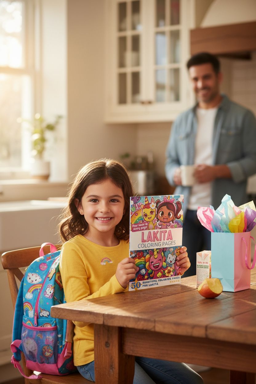 Lakita coloring book in use