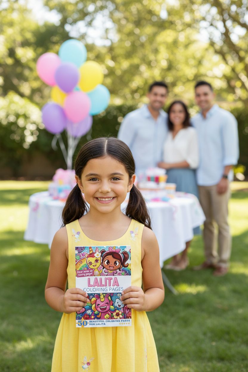 Lalita coloring book in use