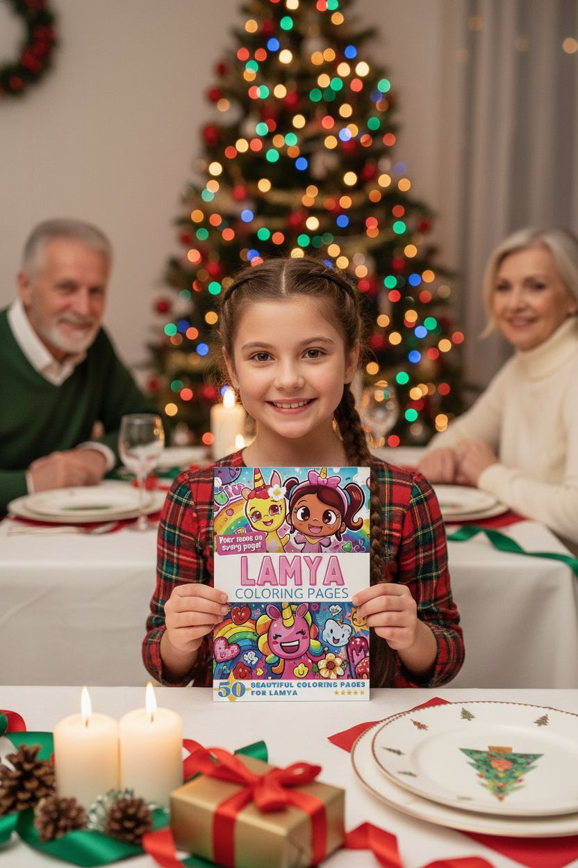 Lamya Christmas coloring pages gift