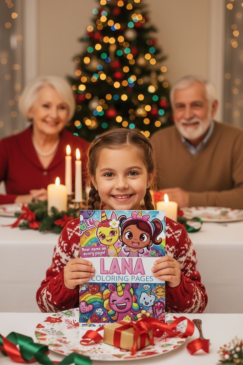 Lana Christmas coloring pages gift