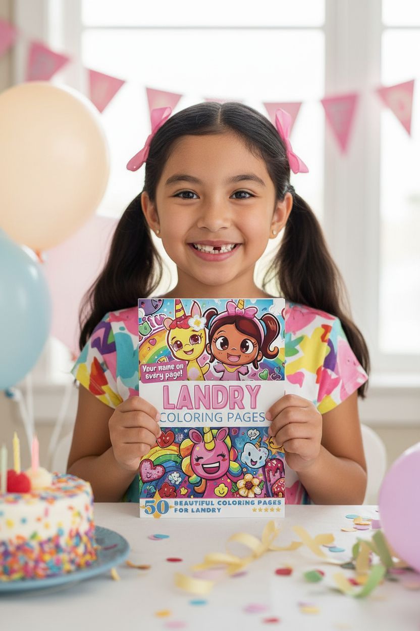 Landry coloring book in use